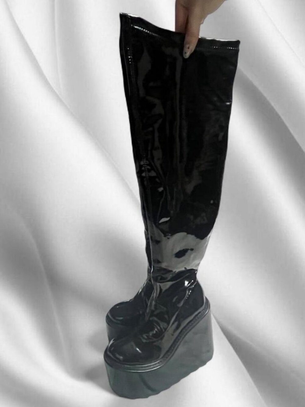 YRU Hades PVC Platform Boots